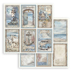 Stamperia  Scrapbooking Small Pad 10 sheets cm 20,3X20,3 (8"X8") - Silent Sea