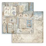Stamperia  Scrapbooking Small Pad 10 sheets cm 20,3X20,3 (8"X8") - Silent Sea