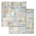 Stamperia  Scrapbooking Small Pad 10 sheets cm 20,3X20,3 (8"X8") Backgrounds Selection - Silent Sea