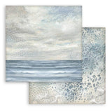 Stamperia  Scrapbooking Small Pad 10 sheets cm 20,3X20,3 (8"X8") Backgrounds Selection - Silent Sea