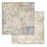 Stamperia  Scrapbooking Small Pad 10 sheets cm 20,3X20,3 (8"X8") Backgrounds Selection - Silent Sea