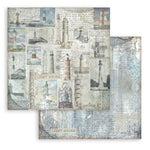 Stamperia  Scrapbooking Small Pad 10 sheets cm 20,3X20,3 (8"X8") Backgrounds Selection - Silent Sea