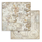 Stamperia  Scrapbooking Small Pad 10 sheets cm 20,3X20,3 (8"X8") Backgrounds Selection - Silent Sea