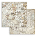 Stamperia  Scrapbooking Small Pad 10 sheets cm 20,3X20,3 (8"X8") Backgrounds Selection - Silent Sea