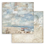Stamperia  Scrapbooking Small Pad 10 sheets cm 20,3X20,3 (8"X8") Backgrounds Selection - Silent Sea