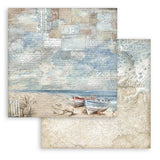 Stamperia  Scrapbooking Small Pad 10 sheets cm 20,3X20,3 (8"X8") Backgrounds Selection - Silent Sea