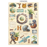 Stamperia Junk journal stickers, cut-outs, backgrounds - A new Beginning