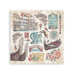 Stamperia - Sticker Album - Venice City of Art - 165x165mm 4 sheets