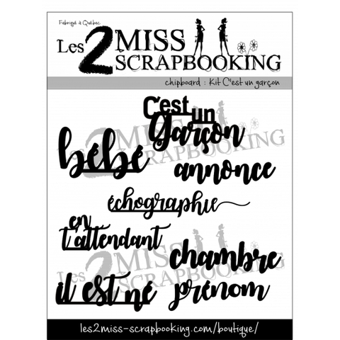 Les 2 miss scrapbooking Kit C'est un garçon