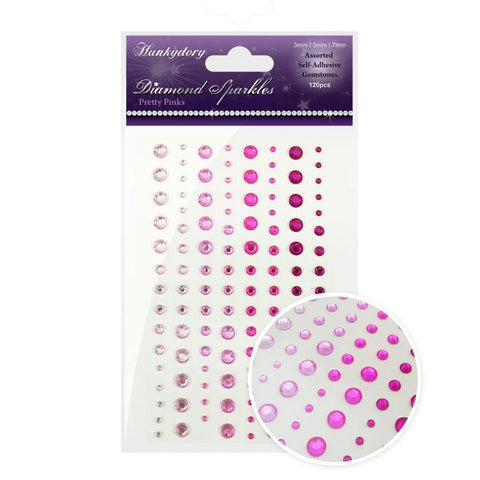 Hunkydory Crafts Diamond Sparkles  Glitter Gemstones Pretty Pinks