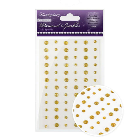 Hunkydory Crafts Diamond Sparkles  Glitter Gemstones Gold Sparkle