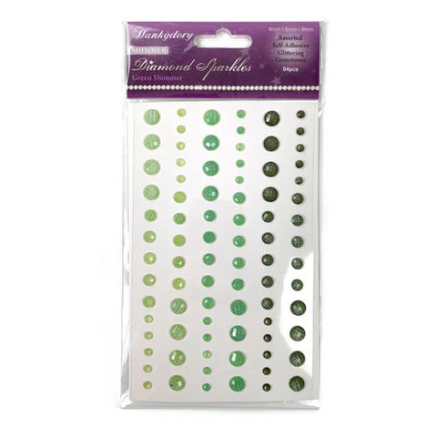 Hunkydory Crafts Diamond Sparkles Gemstones Green Shimmer
