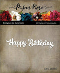 Paper Rose die - Happy Birthday Small