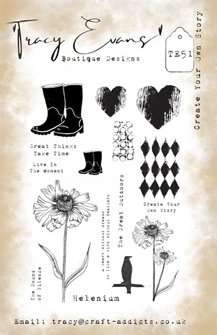 Tracy Evans  A5 stamp Create your own story