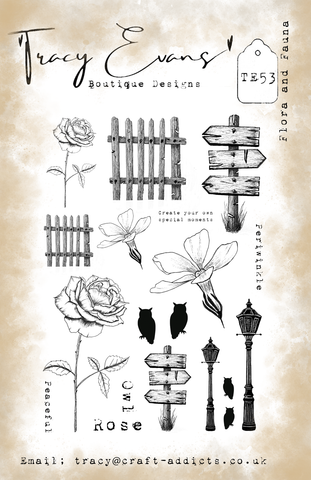 Tracy Evans A5 stamp Flora & Fauna A5 stamp