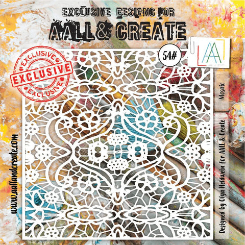 S25 AALL & Create #54 - 6"X6" STENCIL - Mosaic  #54