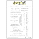 Honey Bee Inside: Snarky Birthday Sentiments - 4x6 Stamp Set