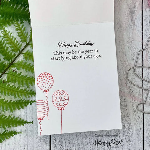 Honey Bee Inside: Snarky Birthday Sentiments - 4x6 Stamp Set