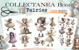 Maremi's Small Art Collage Pages for Art Journaling - Fairies vol 1