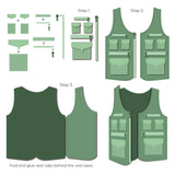 Honey Bee Stamps - Foundry and Field Collection - Honey Cuts - Steel Craft Dies - Fishing Vest A2 Card Base