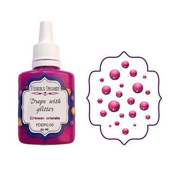 Fabrika Decoru LIQUID GLASS DROPS WITH GLITTER 30 ml (Various colors)