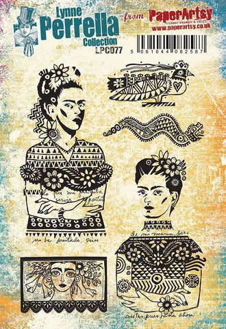 PaperArtsy Lynne Perrella 077 (A5 set, cling-foam trimmed)