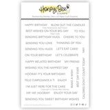 Honey Bee Stamps Mini Messages: Birthday - 4x5 Stamp Set
