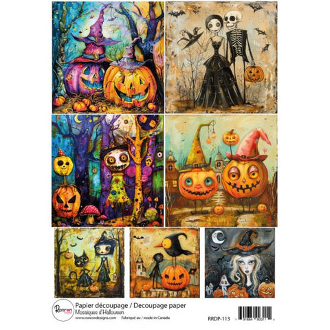 Ronron Designs Papier De Riz: Mosaïques D'Halloween