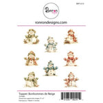 Ronron designs -Topper:  Bonhommes De Neige