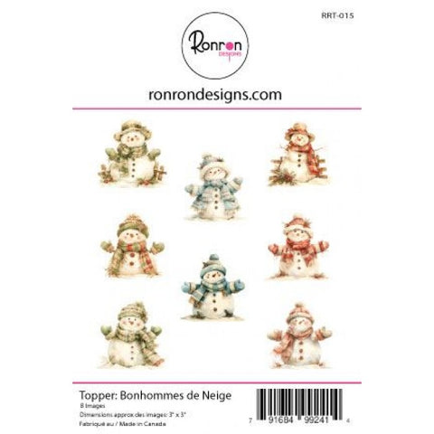 Ronron designs -Topper:  Bonhommes De Neige