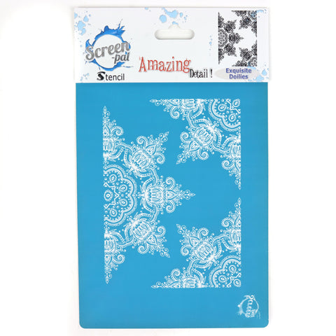 Screen Pal Mesh Screen Stencil and Die Exquisite Doilies