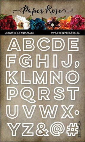 Paper Rose die -Outline Alphabet Metal Die Set