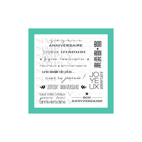 Simply Graphic - planche anniversaire