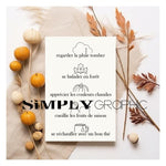 Simply Graphic - planche plaisirs d'automne