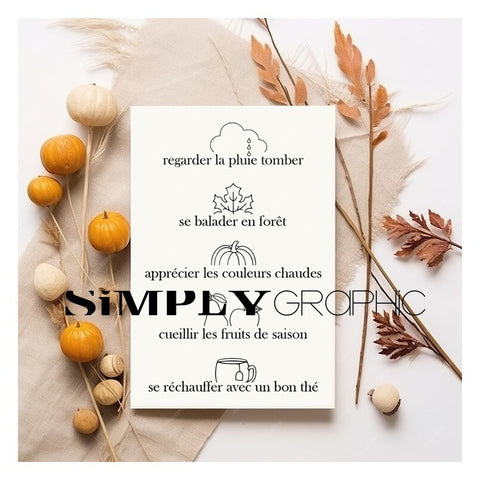 Simply Graphic - planche plaisirs d'automne