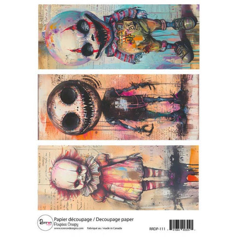 Ronron Designs Papier De Riz: Poupées Creepy
