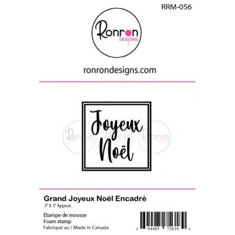 Ronron Designs Foam Stamp: Grand Joyeux Noël Encadré