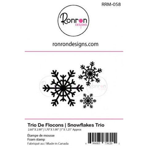 Ronron Designs Foam Stamp: Snowflakes Trio