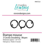 Ronron designs -Étampe de mousse: Marika Lemay - 3 Cercles Doodeling - Moyen