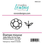Ronron designs -Étampe de mousse: Marika Lemay -Jolie Fleur Et Sa Tige