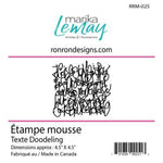 Ronron designs -Étampe de mousse: Marika Lemay -Texte Doodeling