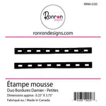 Ronron designs -Étampe de mousse: Duo Bordures Damier