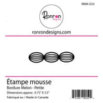 Ronron designs -Étampe de mousse: Bordure Melon - Petite