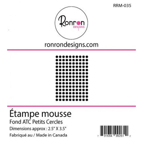 Ronron Designs Étampes en mousse Fond ATC Petits Cercles