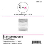 Ronron designs -Étampe de mousse: Fond ATC Lignes
