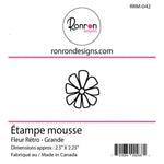 Ronron Designs Foam Stamp: Fleur Rétro - Grande