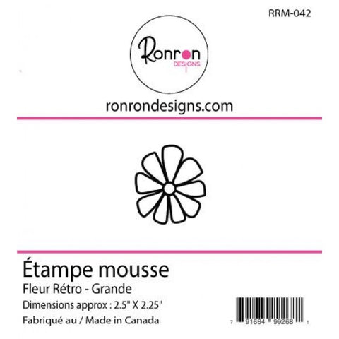 Ronron Designs Foam Stamp: Fleur Rétro - Grande