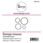 Ronron designs -Étampe de mousse: Ensemble Ronds