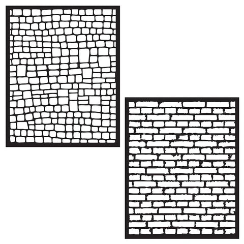 Hero Arts Stencil,  Wall Textures Stencil Pair