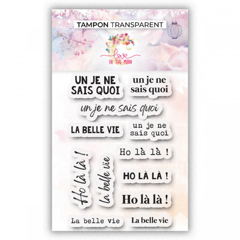 Love in the Moon - Set de 12 tampons clear - French touch!